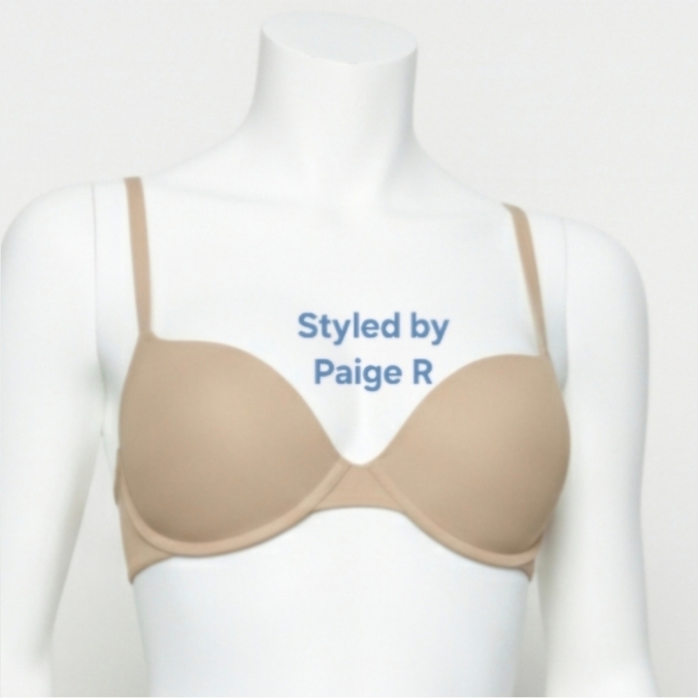 💕NWT SKIMS Fits Everybody Lightly lined Underwire T-shirt Bra Nude MICA 32DD E